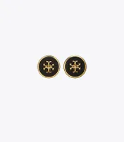 Kira Enamel Circle-Stud Earring