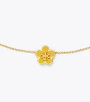 Kira Enamel Flower Pendant Necklace