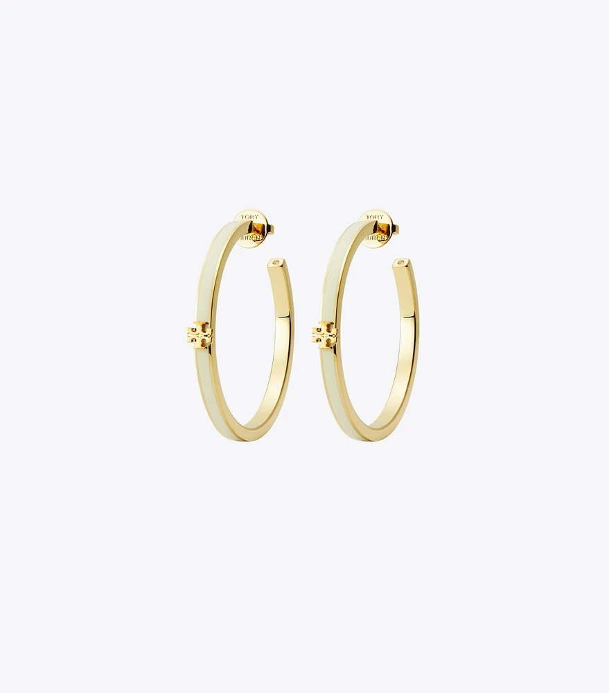 Kira Enamel Hoop Earring