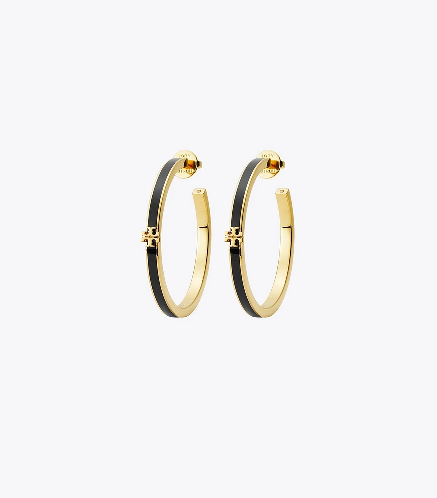 Kira Enamel Hoop Earring