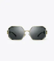 Kira Faceted Geometric Sunglasses