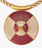 Kira Leather Pendant Necklace