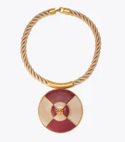 Kira Leather Pendant Necklace