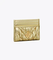 Kira Metallic Diamond Ruched Card Case