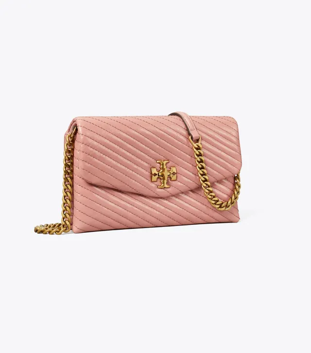 Kira Chevron Metallic Bi-Fold Wallet: Women's Designer Wallets | Tory Burch