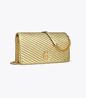 Kira Moto Quilt Metallic Chain Wallet