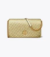 Kira Moto Quilt Metallic Chain Wallet