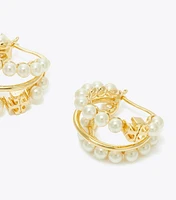 Kira Multi Hoop Pearl Earring