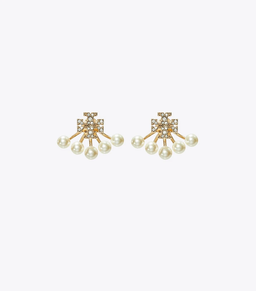 Kira Pearl Front-Back Earring