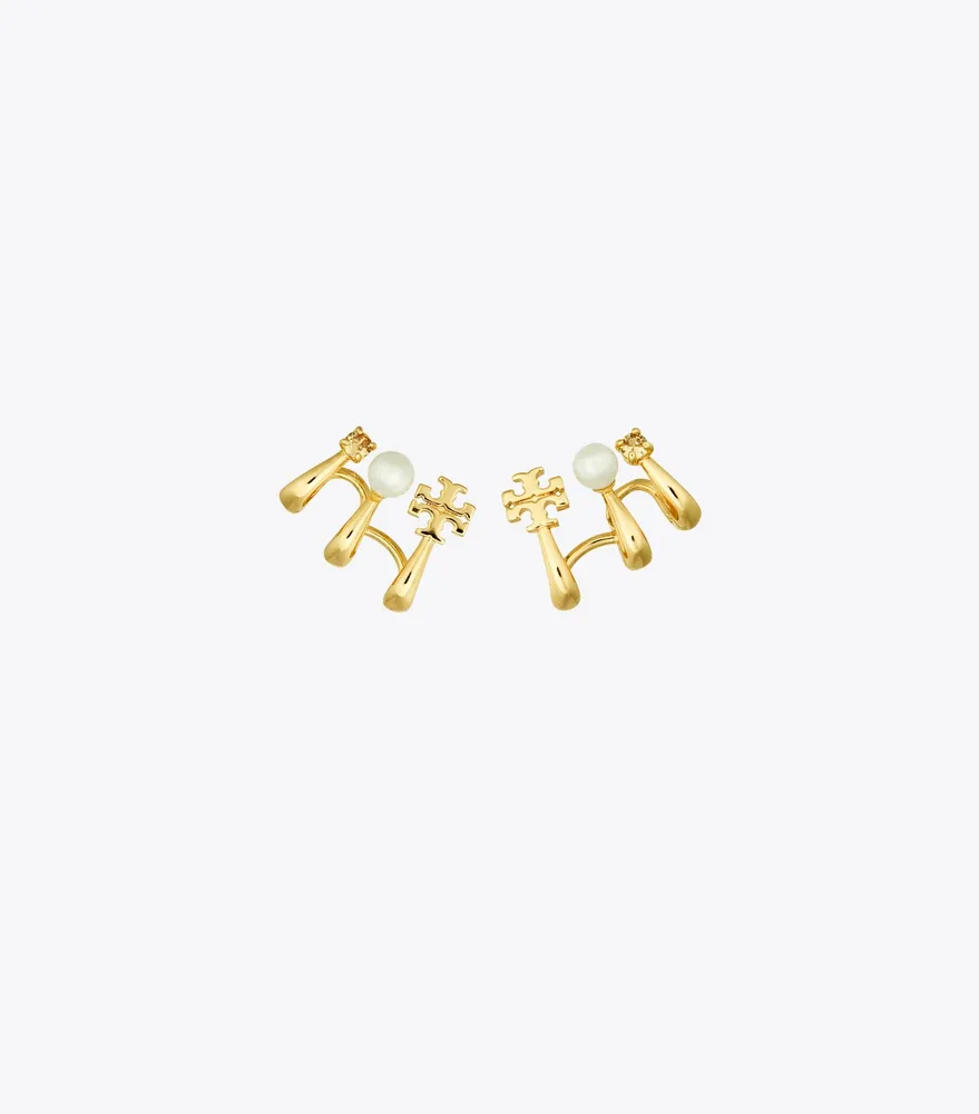 Kira Pearl Hoop Earring: Women's Jewelry, Earrings