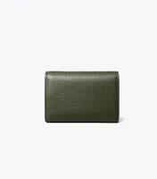 Kira Pebbled Medium Flap Wallet