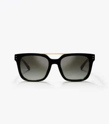 Kira Slim Rectangular Sunglasses