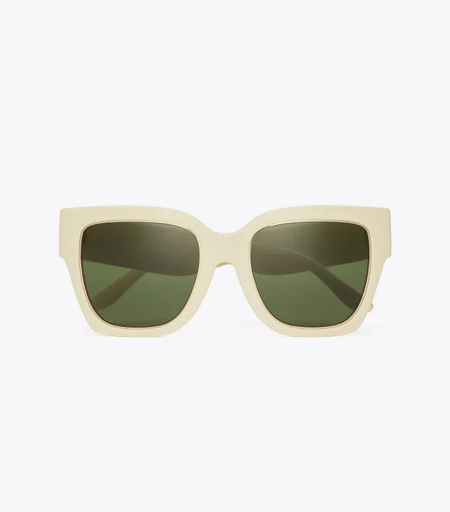 Tory Burch Kira Square Sunglasses - Honey Wood