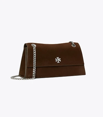 Kira Turnlock Suede Shoulder Bag