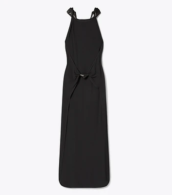 Knotted Crepe Dress