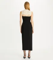 Knotted Stretch Wool Dress