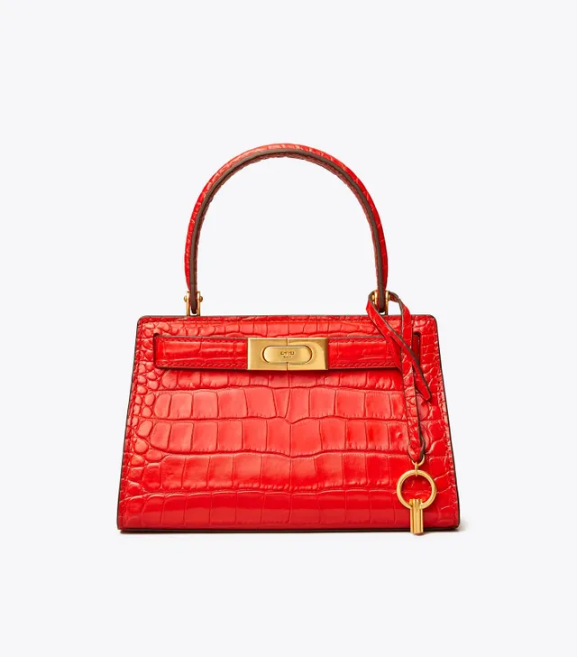 Tory Burch Lee Radziwill Embossed Small Double Bag