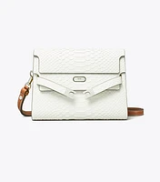 Lee Radziwill Snake Embossed Shoulder Bag