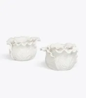 Lettuce Ware Candle Holder, Set of 2