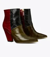 Lila Eel Zip-Up Ankle Boot