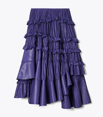 Liquid Jersey Ruffle Skirt