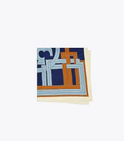 Logo Link Silk Square Scarf 