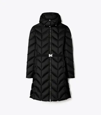 Long Quilted Down Coat