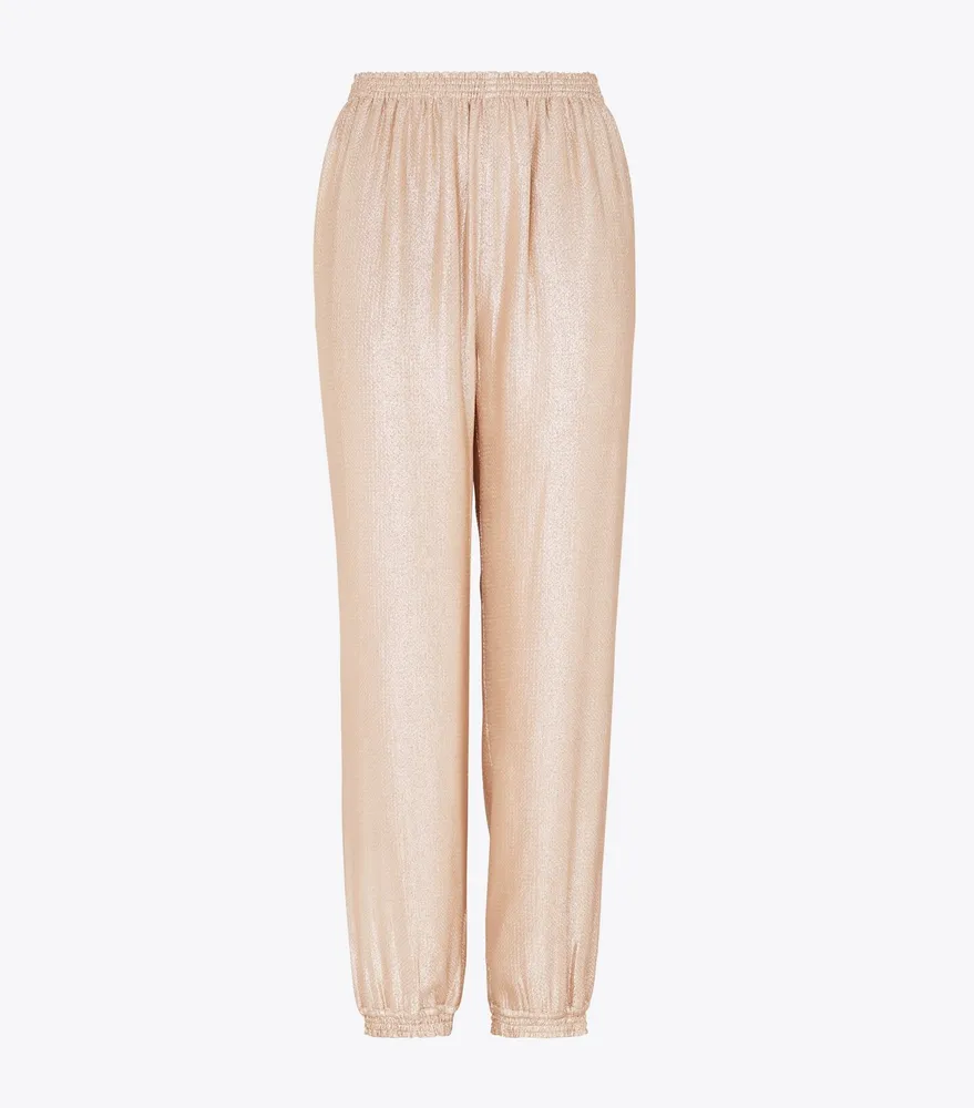 Lurex Elastic-Waist Pant