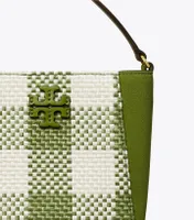 Tory Burch Mcgraw Woven Plaid Small Bucket Bag