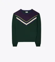 Merino Jacquard Chevron Sweater