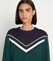 Merino Jacquard Chevron Sweater