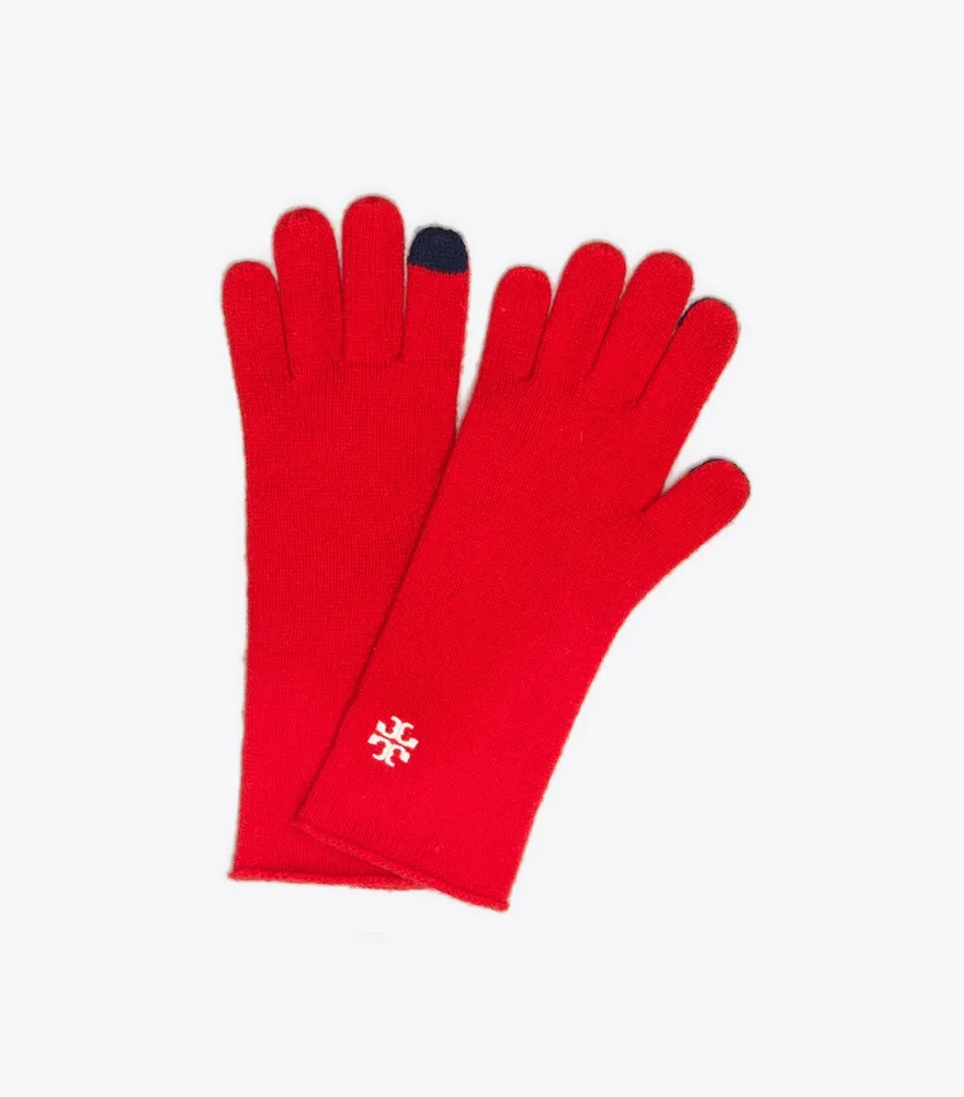 Tory Burch T Monogram Chenille Gloves