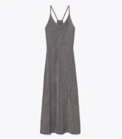 Metallic Knitted Slip Dress