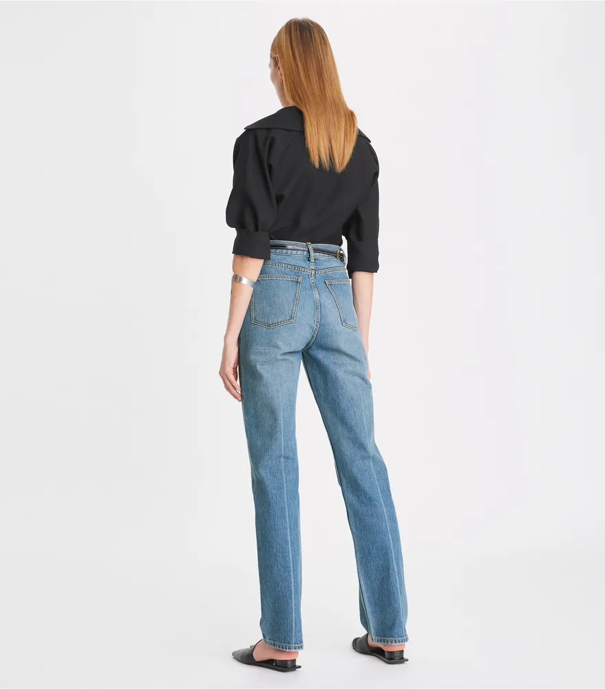 Mid-Rise Slim Straight Jean