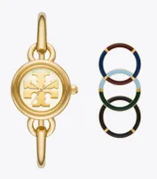 Miller Bangle Watch Gift Set, Gold-Tone Stainless Steel/Multi-Color, 28 MM 