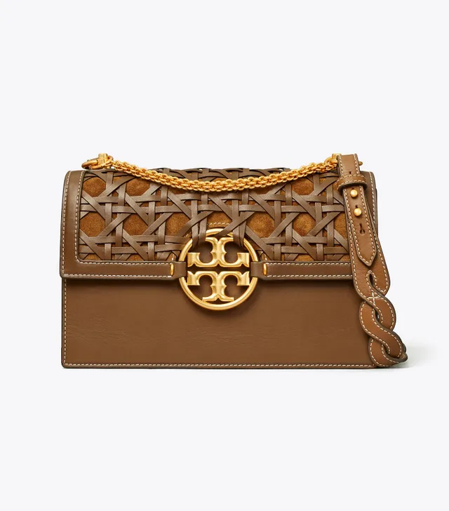 Tory Burch Miller Basketweave Small Flap Shoulder Bag