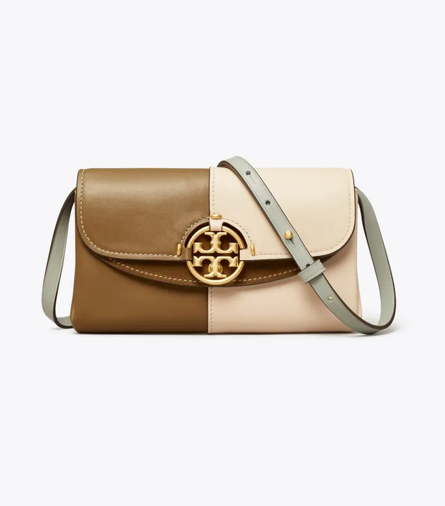 Tory Burch Miller Color-block Wallet Crossbody in Brown