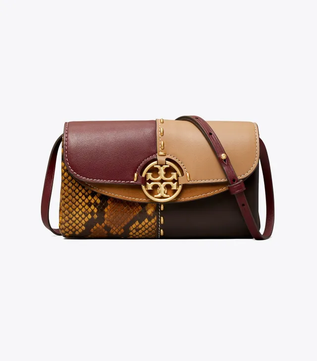 Tory Burch Robinson Mixed-Materials Phone Crossbody