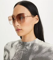 Miller Oversized Metal Butterfly Sunglasses