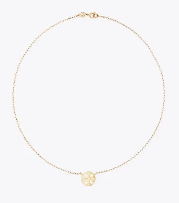 Shop Tory Burch Miller 18K Gold-Plated Station Necklace | Saks Fifth Avenue