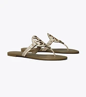 Miller Snake-Embossed Leather Sandal