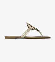 Miller Snake-Embossed Leather Sandal