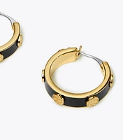 Miller Stud Enamel Hoop Earring