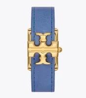 Mini Eleanor Watch, Leather/Gold-Tone Stainless Steel