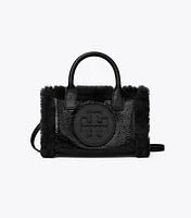 Mini Ella Patent Shearling Tote