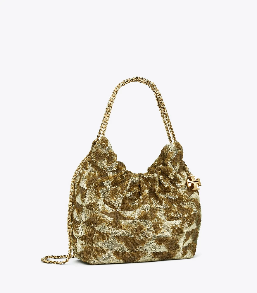 Mini Fleming Sequin Drawstring Bag