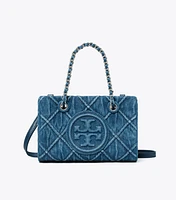 Mini Fleming Soft Denim Chain Tote