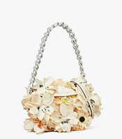 Mini Fleming Soft Floral Embellished Crescent Bag