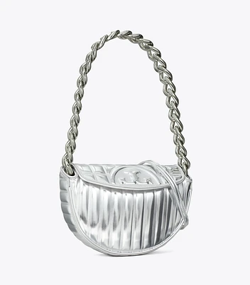 Mini Fleming Soft Metallic Quilt Crescent Bag