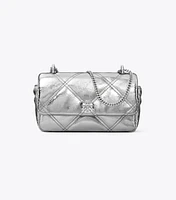 Mini Kira Diamond Quilt Metallic Flap Bag